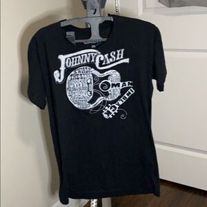 Johnny Cash tee women size large in black